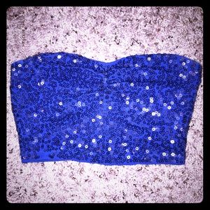 Express Sequin Crop Top